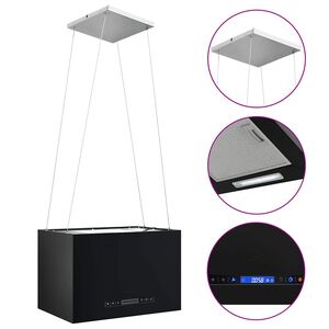 vidaXL rippuv k&ouml;&ouml;gisaare kubu puutetundlik LCD 55 pulberv&auml;rvitud teras