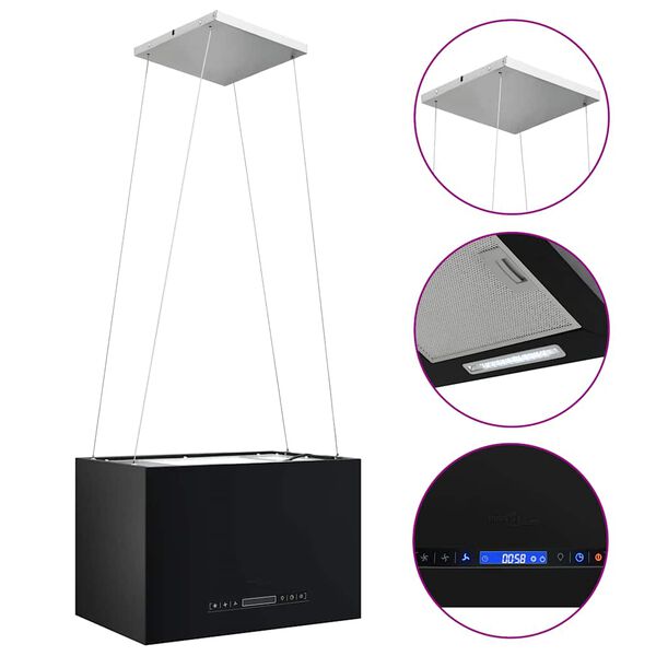 vidaXL rippuv köögisaare kubu puutetundlik LCD 55 pulbervärvitud teras