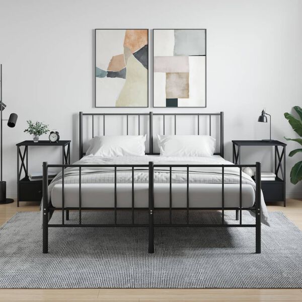 vidaXL &ouml;&ouml;kapid 2 tk, must, 50 x 41 x 65 cm, tehispuit