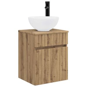 vidaXL Seinale paigaldatav valamu ja kapp Artisan tamm