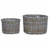 vidaXL Istutuskorv ladustamisega 2 pcs Hall Kubu rattan