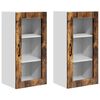vidaXL Seinaklaasikapp LUCCA 2 pcs Suitsutatud tamm 40 x 31 x 80 cm