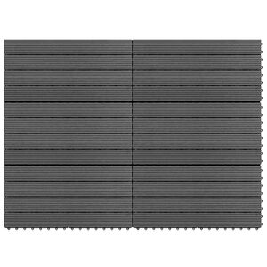 vidaXL WPC-plaadid 60 x 30 cm 6 tk 1m&sup2; hall