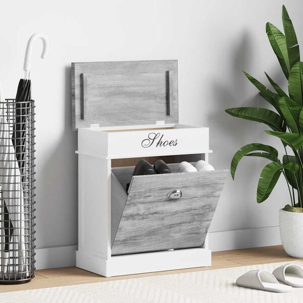 vidaXL kingakapp, hall, 50 x 28 x 58 cm, Paulownia puit