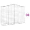 vidaXL kaarekujulised gabioonkorvid 30 tk, 200x50x140/160 cm, raud