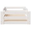 vidaXL voodiraam ilma madratsita, valge, 80x200 cm, männipuit