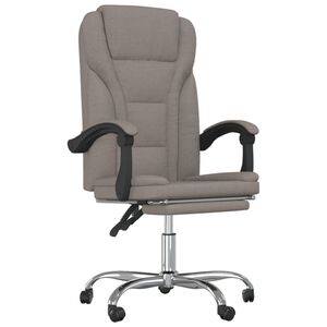 vidaXL reguleeritav kontoritool, pruunikashall, kangas