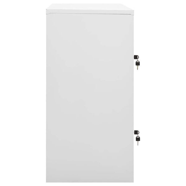 vidaXL lukustatav hoiukapp, helehall ja sinine, 90x45x92,5 cm, teras