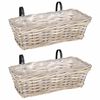 vidaXL Rippuv Istutuskorv GENDT 2 tk Looduslik hall 48 x 22 x 15 cm