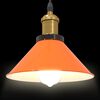 vidaXL rippvalgusti kõrgus reguleeritav E27 läikega oranž Ø 22 cm