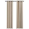 vidaXL linase v&auml;limusega pimendavad kardinad 2 tk beež 140 x 245 cm