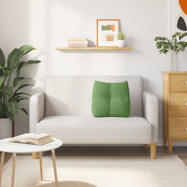 vidaXL Seljatugi padi Hele roheline 45 x 24 x 50 cm Samet