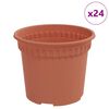 vidaXL &Uuml;mmargune lillepott 24 pcs Kohviroosa &Oslash; 12,5 x 10 cm Plastmass