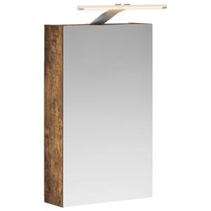 vidaXL Vannitoa peeglikapp riiuliga Suitsetatud tamm 30 x 10,5 x 50 cm