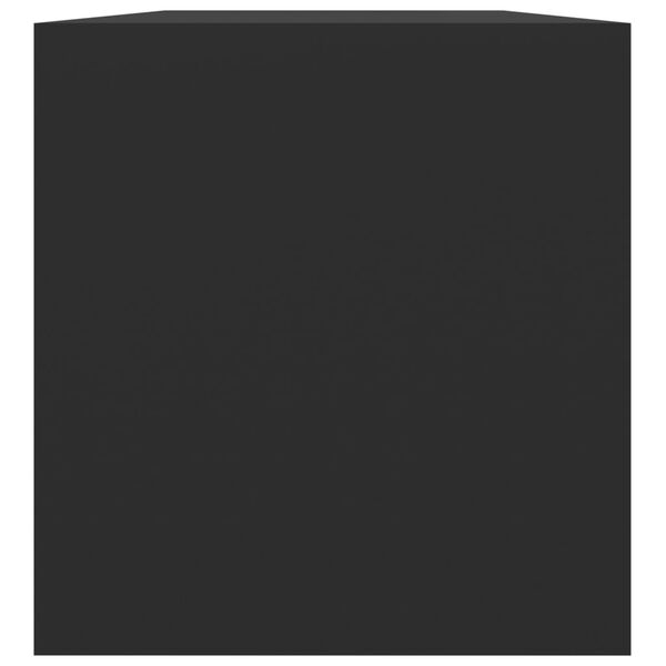 vidaXL vin&uuml;&uuml;lplaatide kapp, must 71 x 34 x 36 cm tehispuit