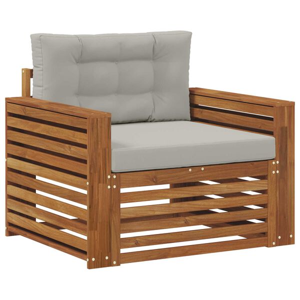 vidaXL V&auml;li diivanikomplekt Tugev akaatsiapuit ja pol&uuml;ester Neutraalne