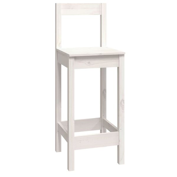 vidaXL 9-osaline baarikomplekt, valge, männipuit