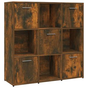 vidaXL raamatukapp, suitsutatud tamm, 90 x 30 x 90 cm, tehispuit