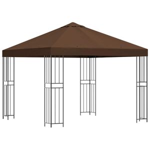 vidaXL Paviljon 3 x 3 m Pruun Pol&uuml;ester ja teras 190 gsm