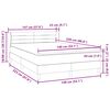 vidaXL Box vedruvoodi madratsiga Tumesinine 140x220 cm samet