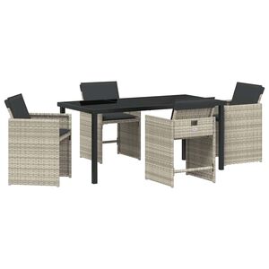 vidaXL Aia s&ouml;&ouml;gilaudade komplekt 5 pcs Helehall pol&uuml;rotang