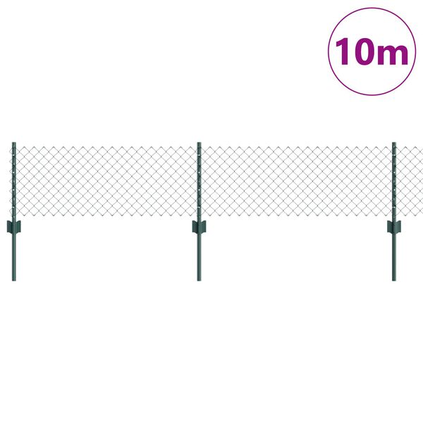 vidaXL Aed koos postiga Roheline 0,4 x 10 m Terased ja PVC