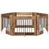 vidaXL Koerav&auml;rav koos aluspuudega 6 pcs Vana puit 80 x 60 cm