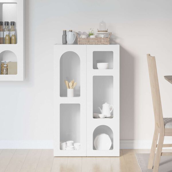 vidaXL K&otilde;ide Kergelt l&auml;ikiv valge 59 x 35 x 100,5 cm Tehispuit