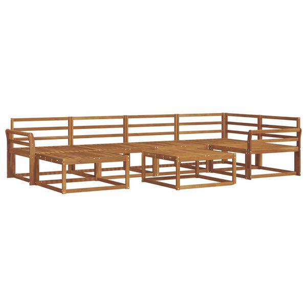 vidaXL V&auml;li diivanikomplekt 7 pcs Neutraalne Tugev akatsiapuu