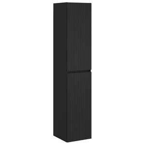 vidaXL Seinale kinnitatav vannitoikapp Must 33 x 34,5 x 160 cm