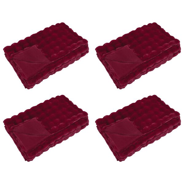 vidaXL Valej&otilde;hvikaristu tekk 4 pcs Bordeaux punane 240 x 270 cm