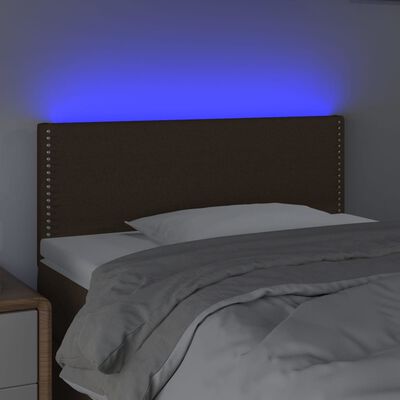 vidaXL LED-voodipeats, tumepruun, 80x5x78/88 cm, kangas