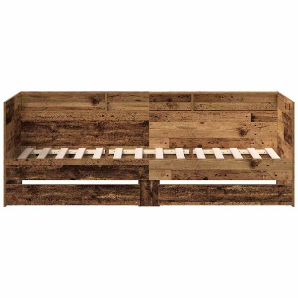 vidaXL P&auml;evavoodi peaga sahtliga Vana puit 90 x 190 cm Tehispuit