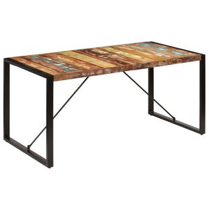 vidaXL s&ouml;&ouml;gilaud, 160 x 80 x 75 cm, toekas taaskasutatud puit