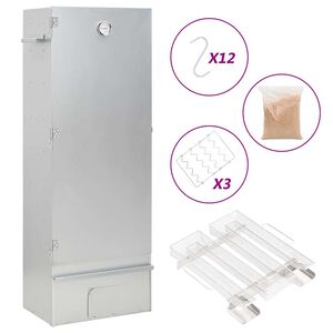 vidaXL BBQ suitsuahi koos k&uuml;lmsuitsu generaatoriga, tsingitud teras