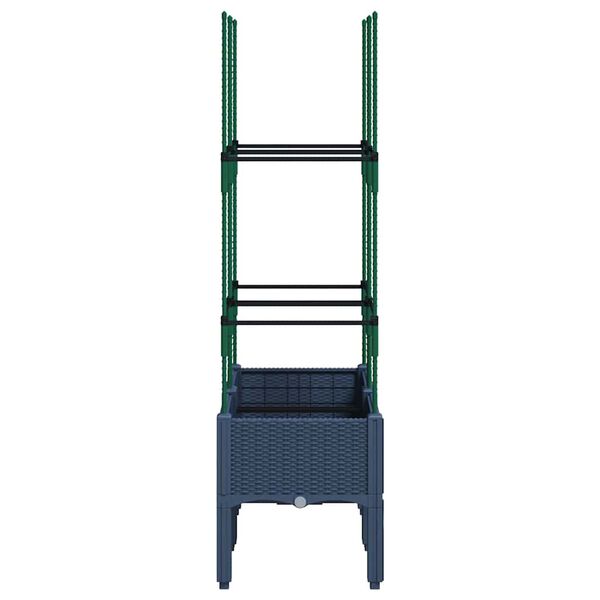 vidaXL v&otilde;rega taimekast, sinine hall, 80 x 40 x 142,5 cm, PP