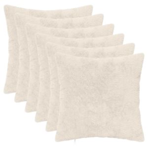 vidaXL Diivanipadi 6 tk HEERLEN Valge 30 x 30 cm Vale k&uuml;&uuml;liku
