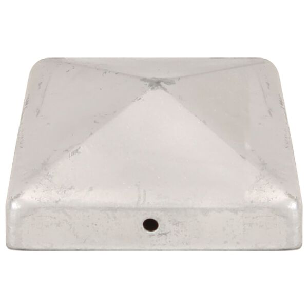 vidaXL püramiidikujuline aiapostiots, 6 tk, tsingitud metall, 91x91 mm