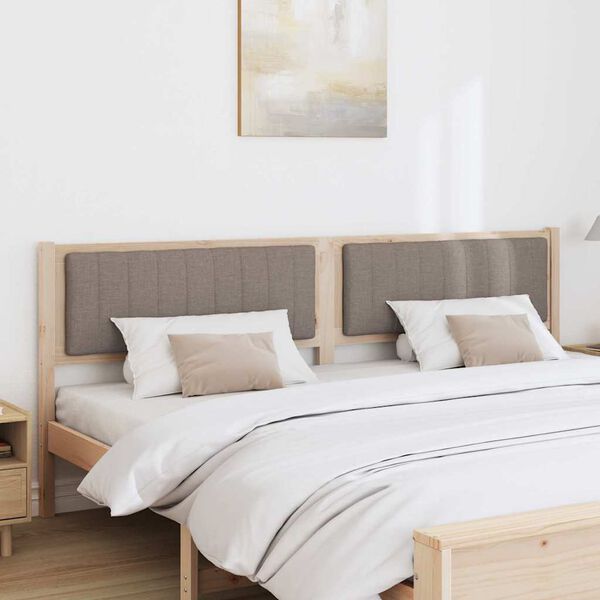 vidaXL Polsterdatud voodiots peaga Pruun 200 cm Tahke m&auml;nd