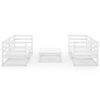 vidaXL 5-osaline aiamööbli komplekt, valge, männipuit