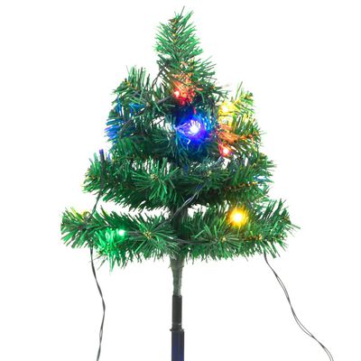 vidaXL teeäärsed jõulupuud 6 tk, mitmevärvilised LEDid 45 cm, PVC