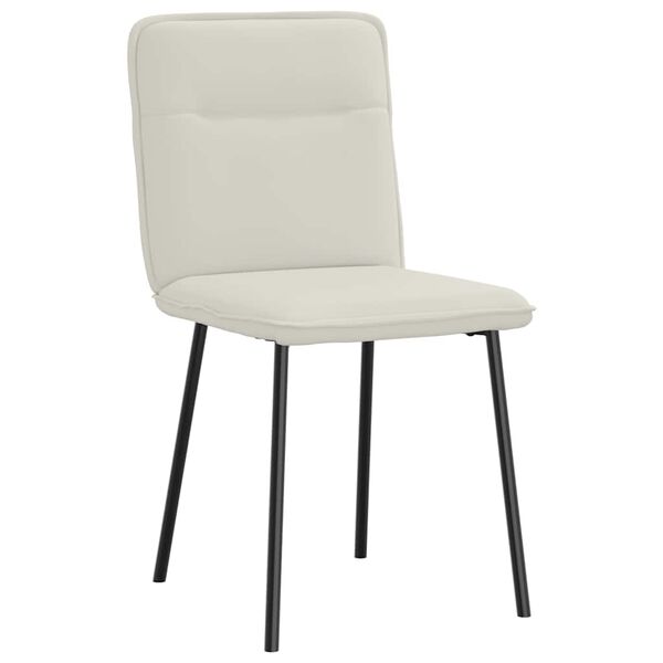 vidaXL söögitoolid 2 tk, kreemjas, samet