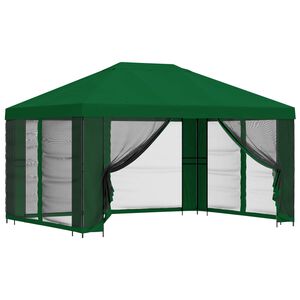 vidaXL Aia telk k&uuml;lgseintega 4 &times; 3 m Roheline Pol&uuml;ester ja teras 190