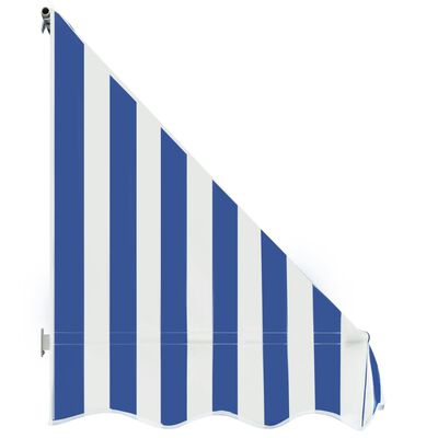 vidaXL bistroo varikatus, 300 x 120 cm, sinine ja valge