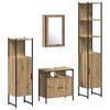 vidaXL Vannitoa m&ouml;&ouml;bleset 4 tk K&auml;sit&ouml;&ouml;puu 33 x 33 x 185,5 cm Tehispuit