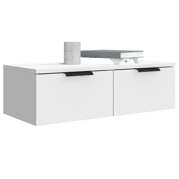 vidaXL seinakapid, 2 tk, valge, 68x30x20 cm, tehispuit