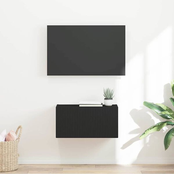 vidaXL TV Seina Kapp Must 60 x 31 x 29.5 cm Tehispuit
