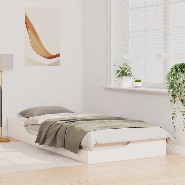 vidaXL Voodi raam Valge 80 x 210 cm Tahke m&auml;nd