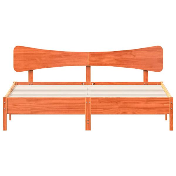 vidaXL voodiraam ilma madratsita, vahapruun, 180 x 200 cm, m&auml;nnipuit