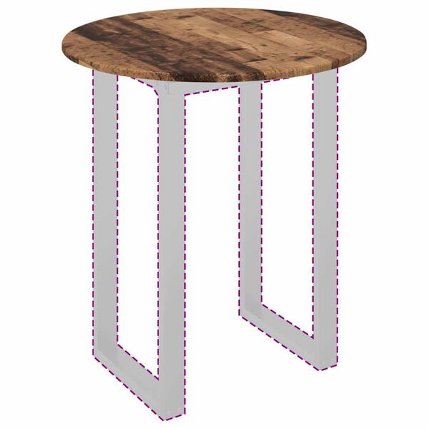 vidaXL Lauda peal Vana puit 60 x 60 x 1,5 cm Tehispuit